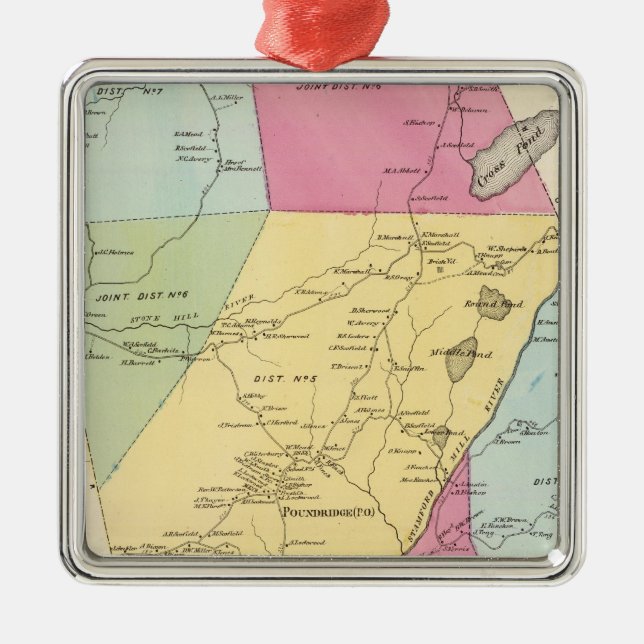 Poundridge, Town Metal Tree Decoration (Front)