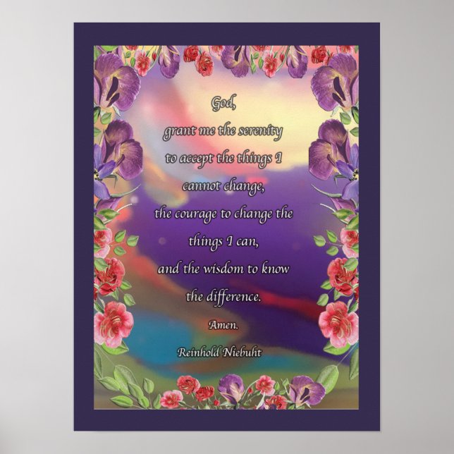 Pour Art Serenity Prayer Poster (Front)