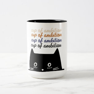 Pour Myself a Cup of Ambition - Peeking Tuxedo Cat