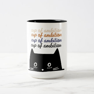 Pour Myself a Cup of Ambition - Peeking Tuxedo Cat