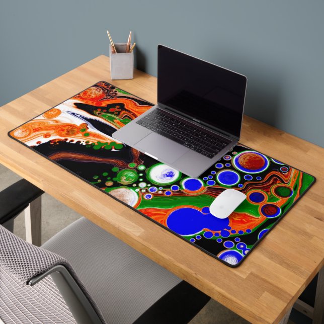 Pour Painting Style Fluid Art Colourful Desk Mat (Office 2)