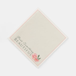 Pour Something Beautiful Mimosa Bar Napkin