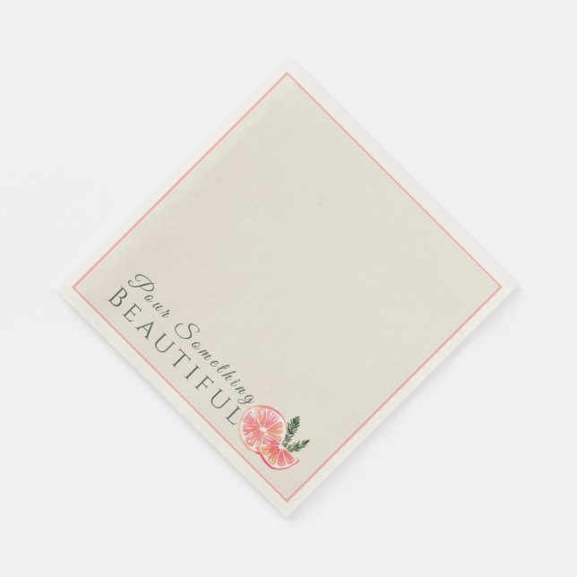 Pour Something Beautiful Mimosa Bar Napkin (Corner)