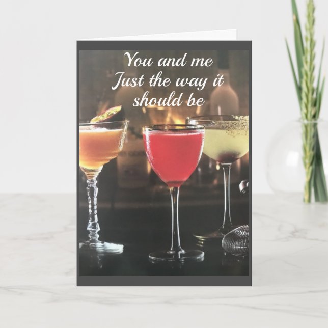 *POUR THE WINE & YOU AND ME AND MISTLETOE FOLLOWS* CARD (Front)