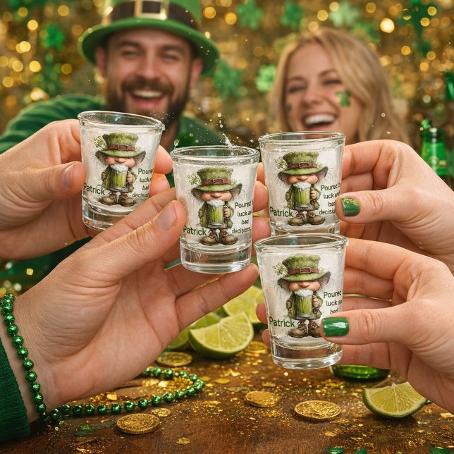 Poured by Luck and Bad Decisions Shot Glass (Creator Uploaded)
