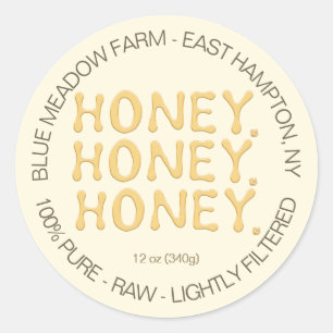 Poured Honey Text Beekeeper label
