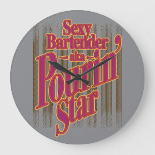 Pourin' Star Large Clock