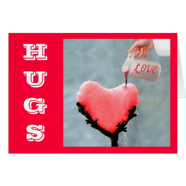Pouring Out Love & Hugs Card (Front Horizontal)
