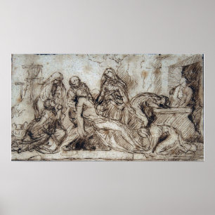 Poussin - The Entombment Poster
