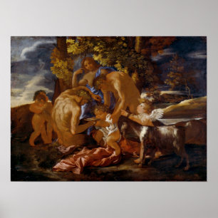 Poussin - The Nurture Of Bacchus Poster