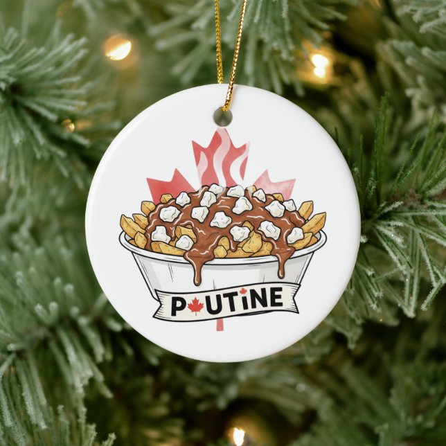 Poutine Ceramic Tree Decoration (Tree)