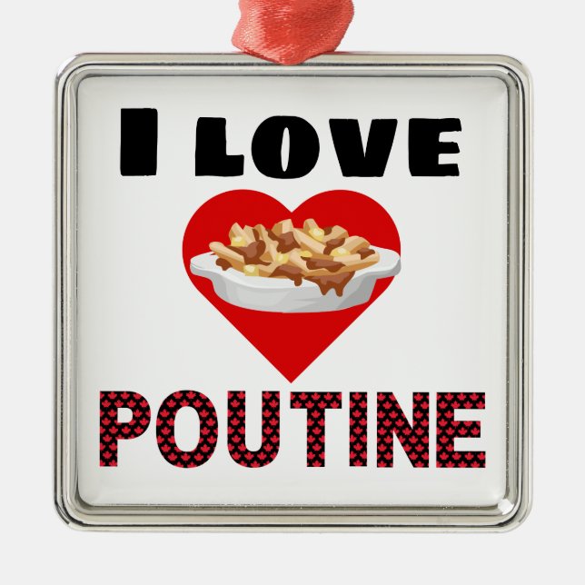 Poutine Gifts for everyone! I love poutine Metal Tree Decoration (Front)