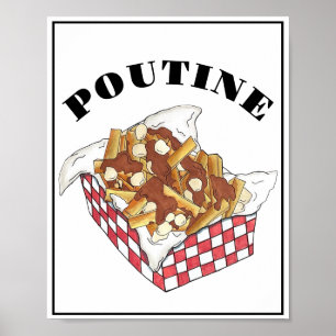 Poutine Quebec Canada Canadian Food French Fries  Poster