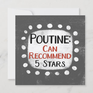Poutine Review 5 Stars Greeting Card