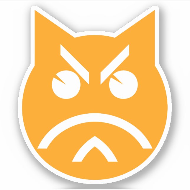 Pouting Emoji Cat (Front)