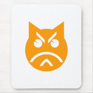 Pouting Emoji Cat Mouse Mat