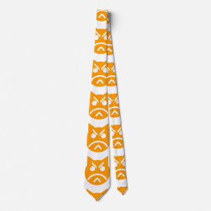 Pouting Emoji Cat Tie