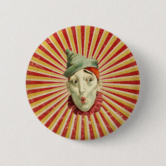 Pouting Vintage Circus Clown 6 Cm Round Badge