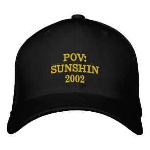 POV SUNSHIN 2002 Embroidered Black  Embroidered Hat