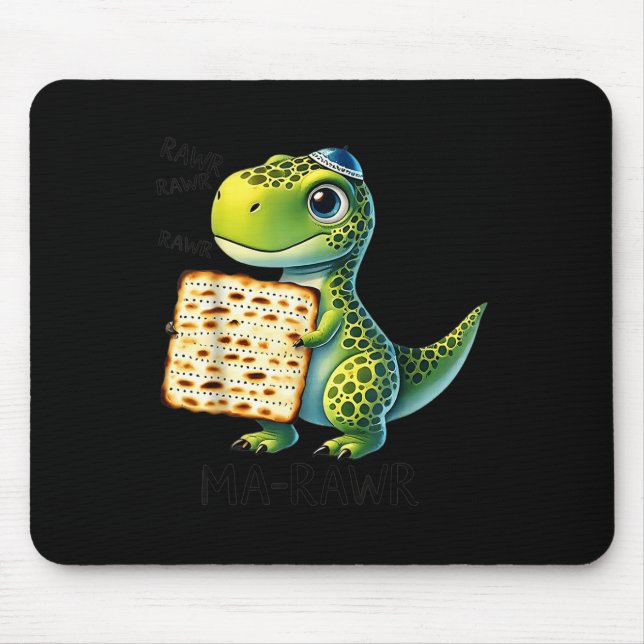 Pover Maror Ma-roar Dinosaur Funny Pesach Toddler  Mouse Mat (Front)