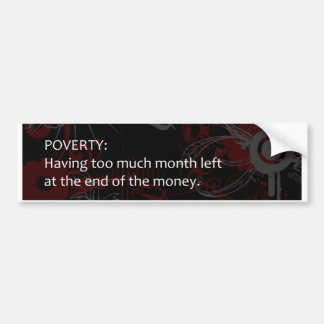 Poverty Bumper Sticker