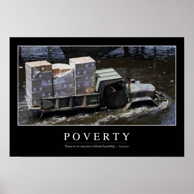 Poverty: Inspirational Quote 2 Poster (Front)