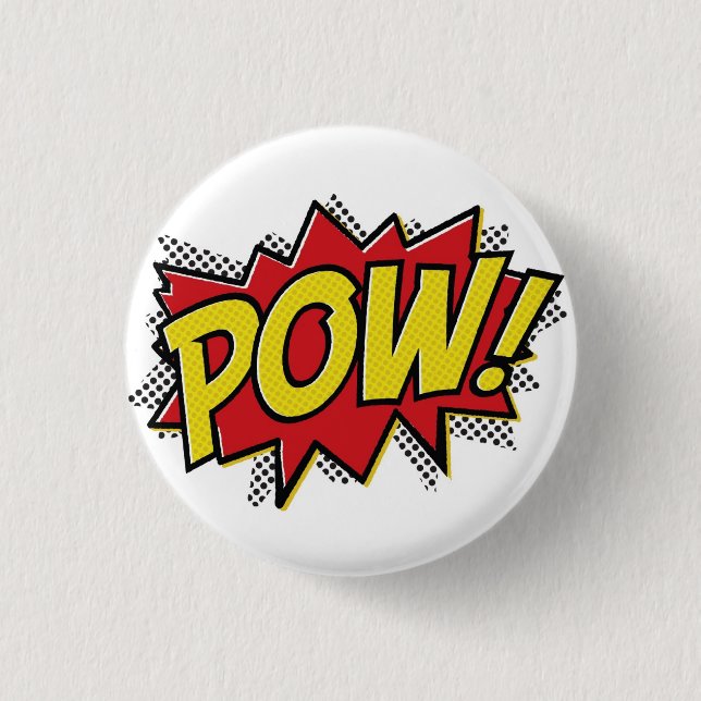 POW! 3 CM ROUND BADGE (Front)