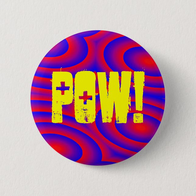 POW! 6 CM ROUND BADGE (Front)