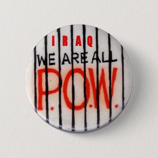 POW 6 CM ROUND BADGE (Front)