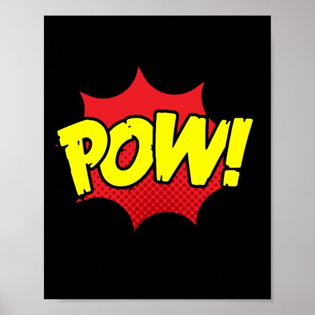 Pow! Bold Pop Art Comic Impact Poster (Front)