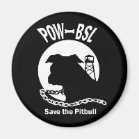 POW BSL Save the Pitbull Dog Emblem