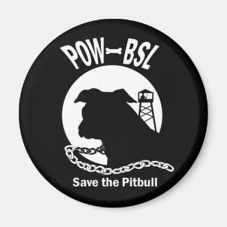 POW BSL Save the Pitbull Dog Emblem Magnet