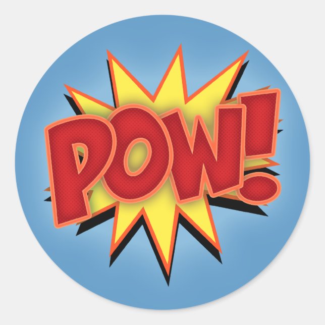 Pow! Classic Round Sticker (Front)