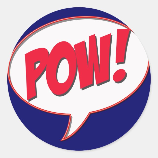 Pow! Classic Round Sticker (Front)