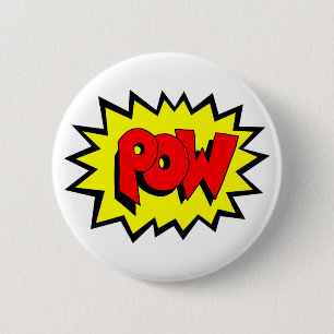 POW - Comic Book Pop Art 6 Cm Round Badge