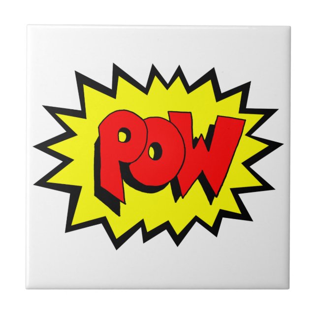 POW - Comic Book Pop Art Tile (Front)
