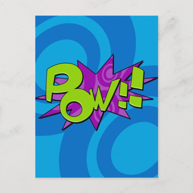 Pow Comic Book Postcard (Front)