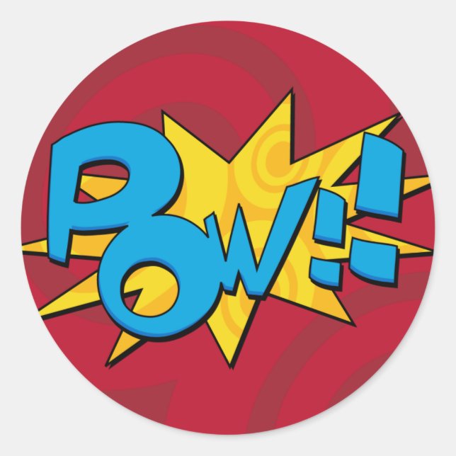 Pow Comic Book Sticker (Front)