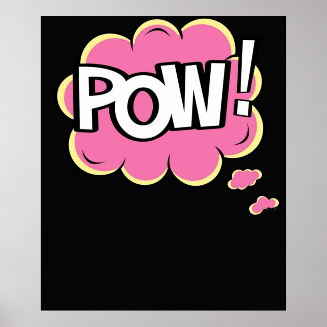 POW Comic Cartoon Bubble Speech Gift Poster (Front)