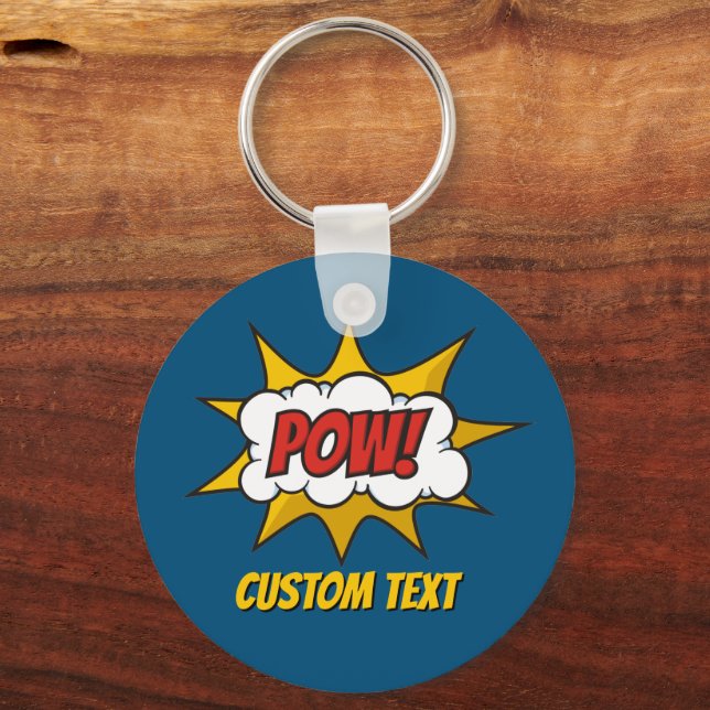 Pow Comic Sound Effect Keychain (Front)