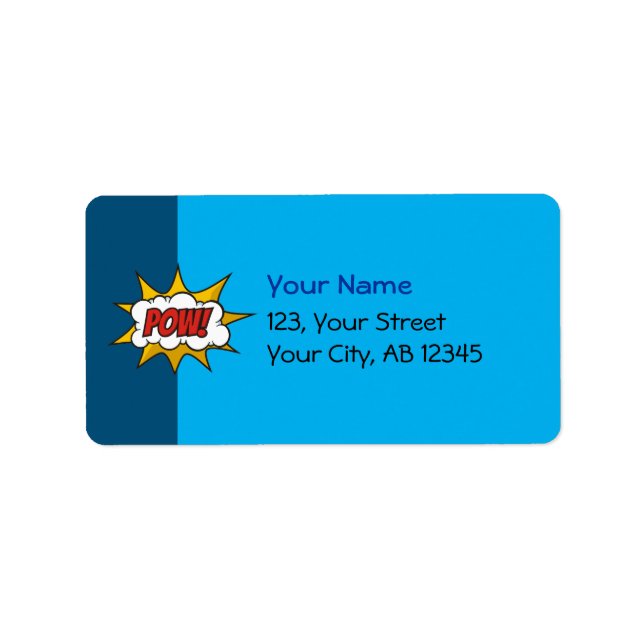 Pow Comic Sound Effect Label (Front)