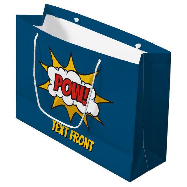 Pow Comic Sound Effect Large Gift Bag (Front Angled)