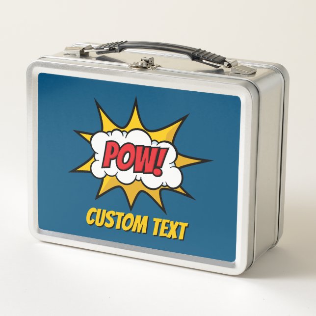 Pow Comic Sound Effect Metal Lunch Box (Front)