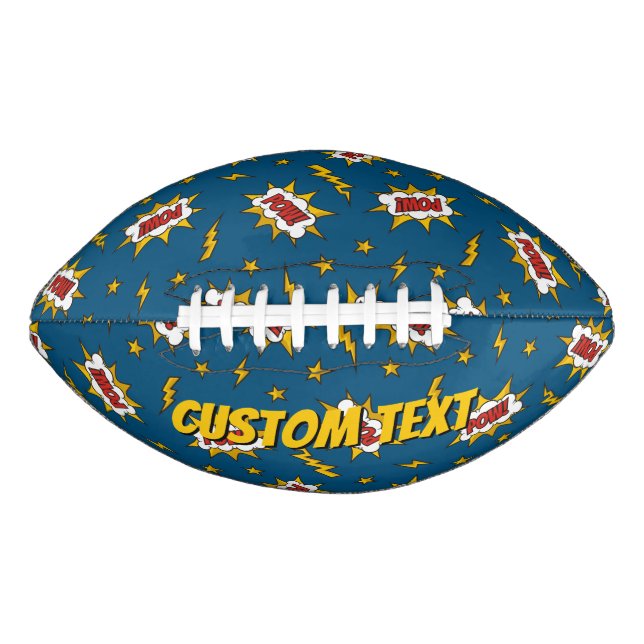 Pow Comic Sound Effect Pattern American Football (Front)