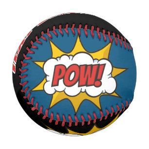 Pow Comic Sound Effect Pattern Baseball