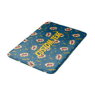 Pow Comic Sound Effect Pattern Bath Mat