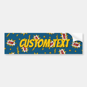 Pow Comic Sound Effect Pattern Bumper Sticker