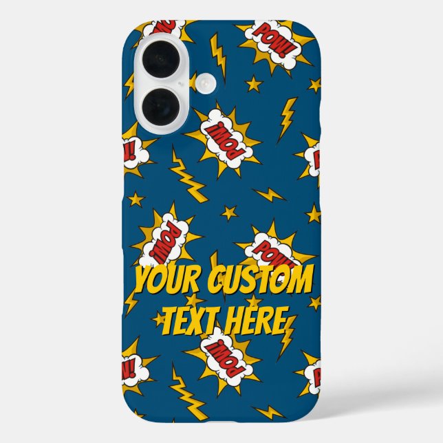 Pow Comic Sound Effect Pattern Case-Mate iPhone Case (Back)