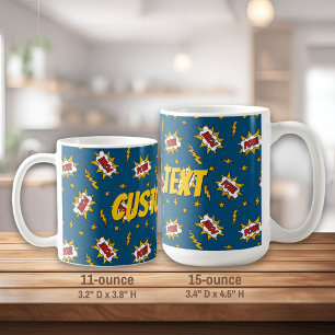 Pow Comic Sound Effect Pattern Coffee Mug