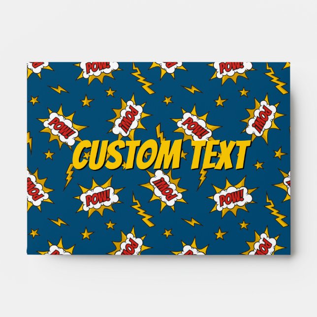 Pow Comic Sound Effect Pattern Envelope (Front)